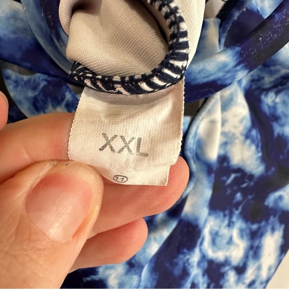 Womens One Piece Swimsuit in Blue Tie Dye Size XXL - Picture 6 of 6
